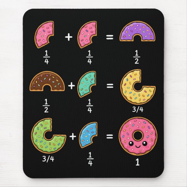 Munkbråk Lärande Matematik Humor Musmatta (Framsidan)