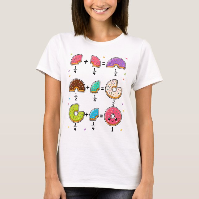 Munkbråk Lärande Matematik Humor T Shirt (Framsida)