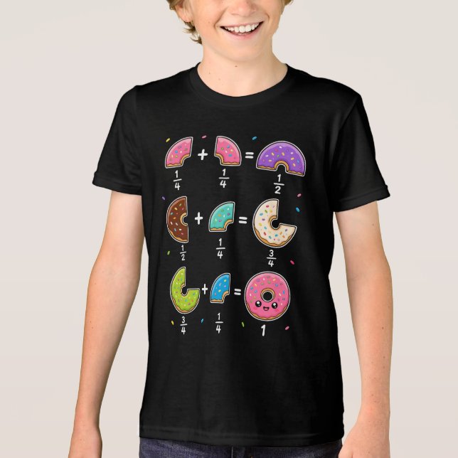 Munkbråk Lärande Matematik Humor T Shirt (Framsida)