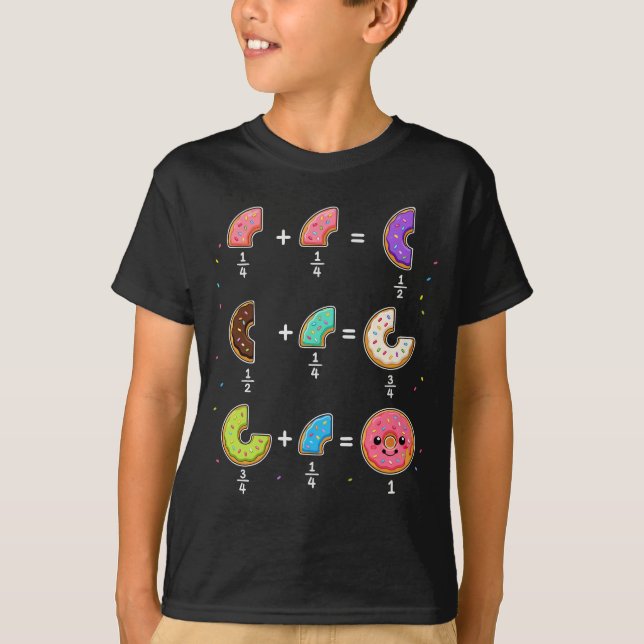Munkbråk Lärande Matematik Humor T Shirt (Framsida)