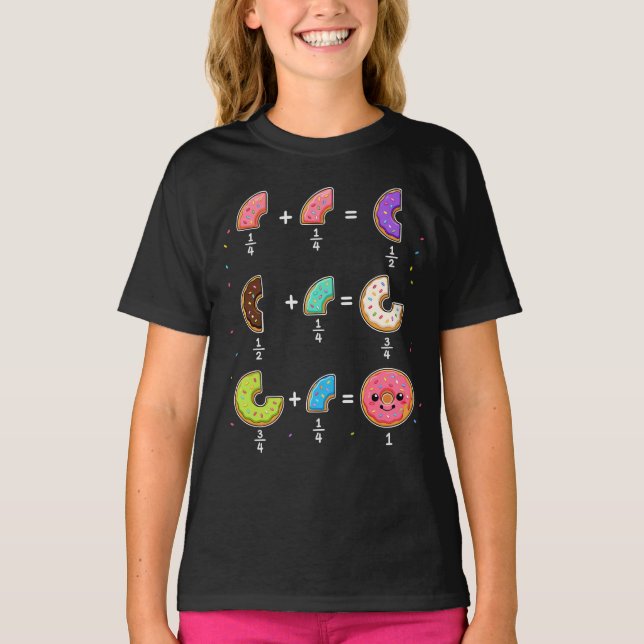 Munkbråk Lärande Matematik Humor T Shirt (Framsida)