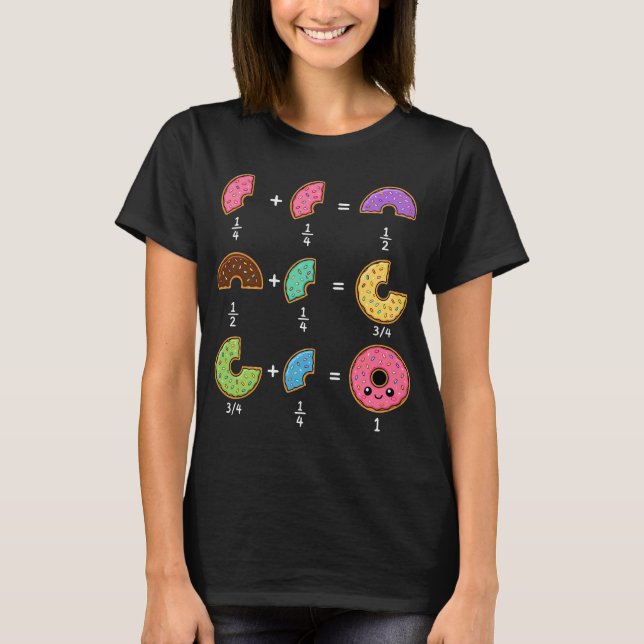 Munkbråk Lärande Matematik Humor T Shirt (Framsida)