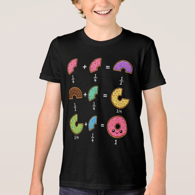 Munkbråk Lärande Matematik Humor T Shirt (Framsida)