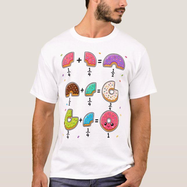 Munkbråk Lärande Matematik Humor T Shirt (Framsida)