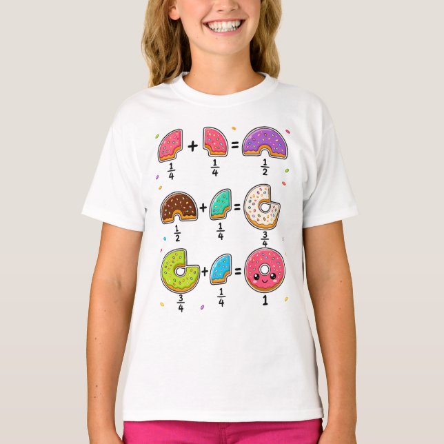 Munkbråk Lärande Matematik Humor T Shirt (Framsida)