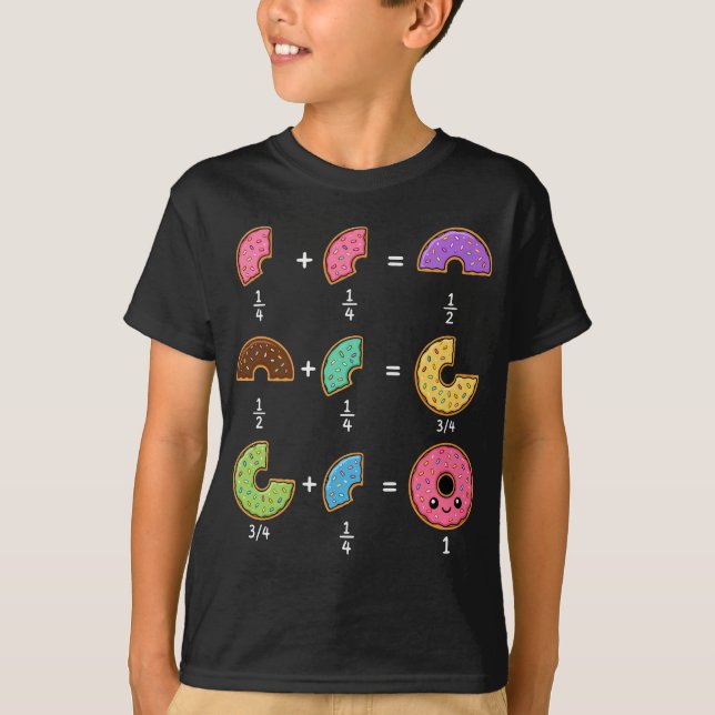 Munkbråk Lärande Matematik Humor T Shirt (Framsida)