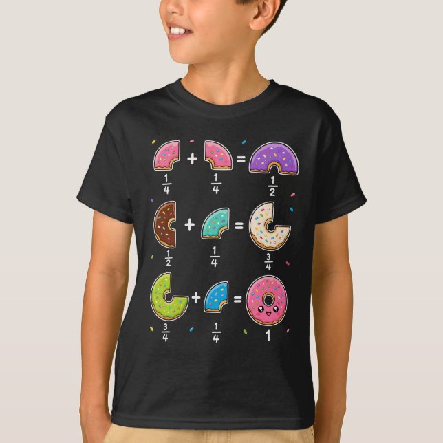 Munkbråk Lärande Matematik Humor T Shirt (Framsida)