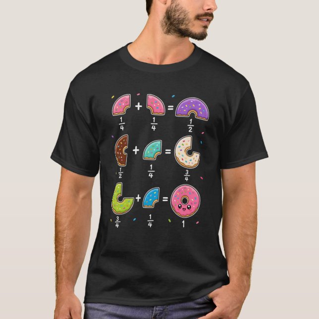 Munkbråk Lärande Matematik Humor T Shirt (Framsida)