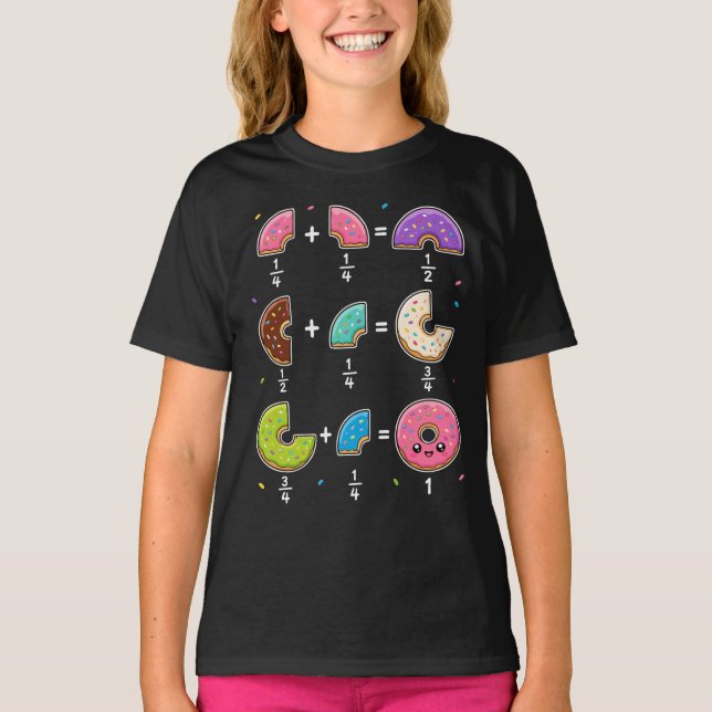 Munkbråk Lärande Matematik Humor T Shirt (Framsida)