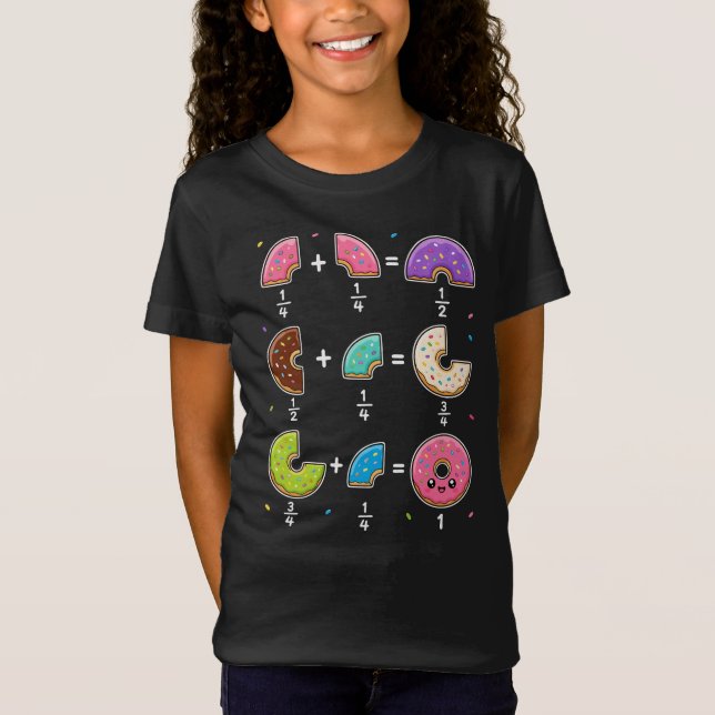 Munkbråk Lärande Matematik Humor T Shirt (Framsida)