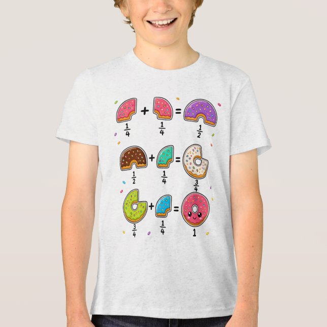 Munkbråk Lärande Matematik Humor T Shirt (Framsida)