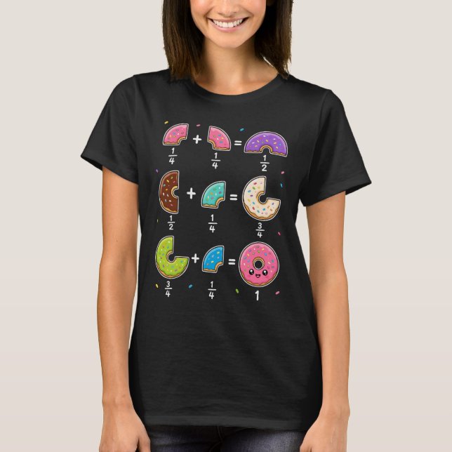 Munkbråk Lärande Matematik Humor T Shirt (Framsida)