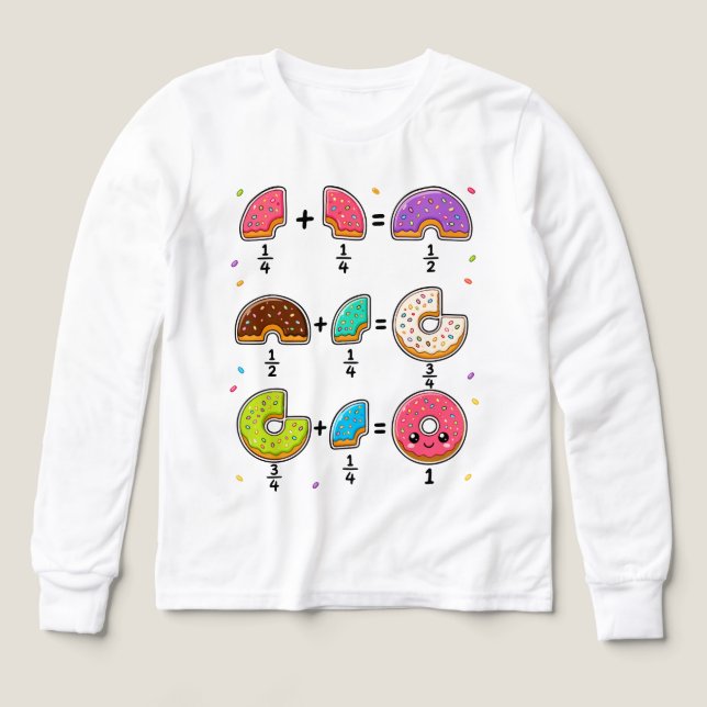 Munkbråk Lärande Matematik Humor T Shirt (Design framsida)