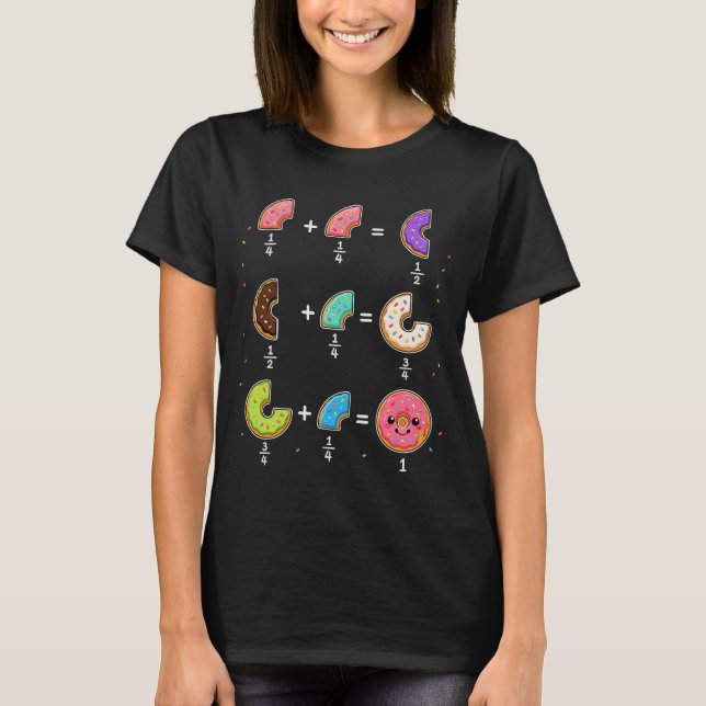 Munkbråk Lärande Matematik Humor T Shirt (Framsida)