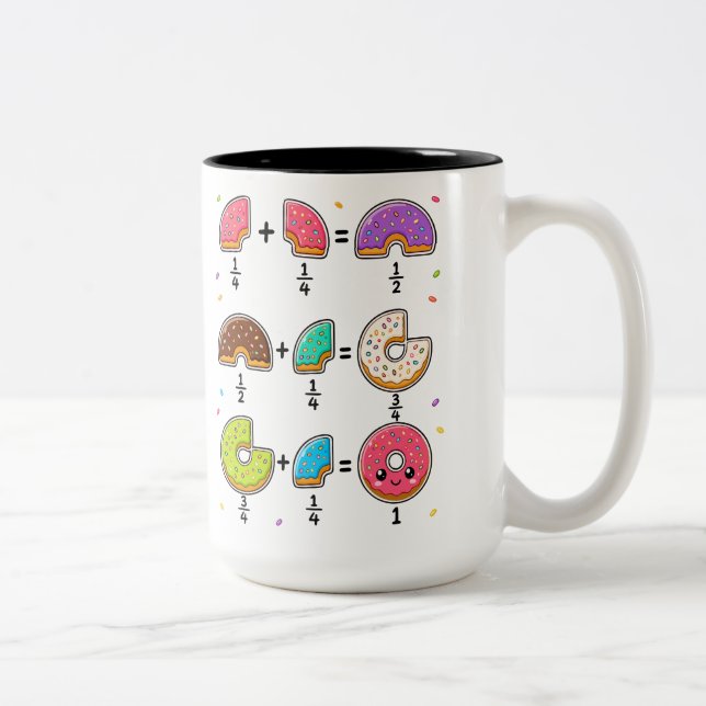 Munkbråk Lärande Matematik Humor Två-Tonad Mugg (Höger)
