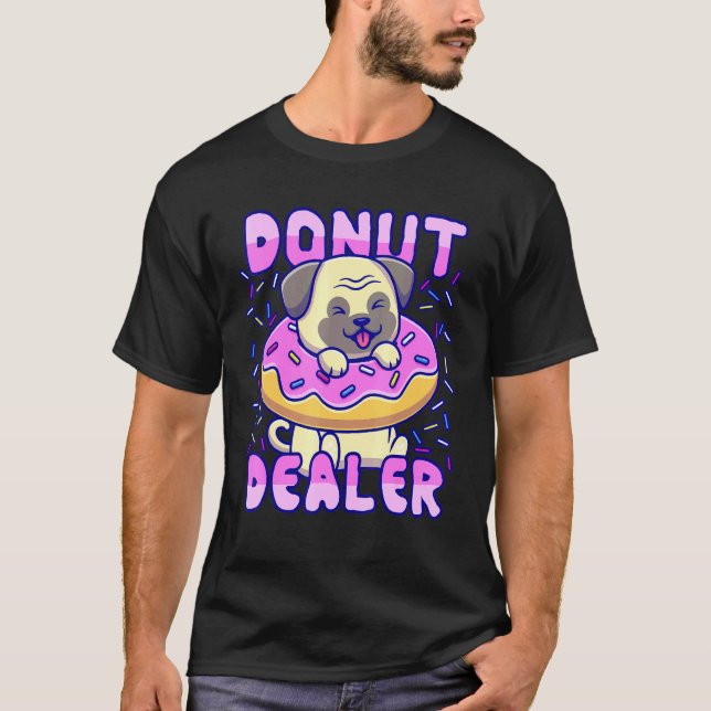 Munkförsäljare Pug T Shirt (Framsida)
