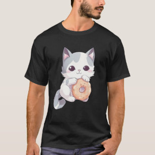 Munkkatt för Kitty Män Kvinnor Barn T Shirt