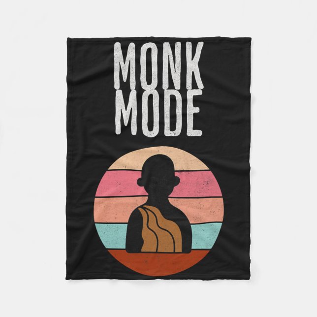 Munkläge, Zen och yoga, meditation, buddhistisk, R Fleecefilt (Framsidan)