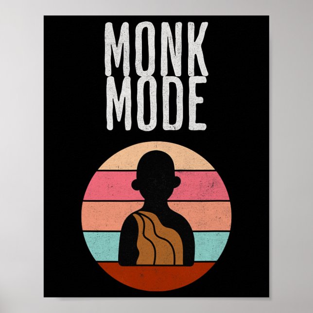 Munkläge, Zen och yoga, meditation, buddhistisk, R Poster (Framsidan)