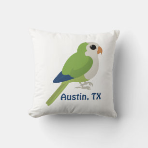 Munkparakit -Austin, Texas Kudde