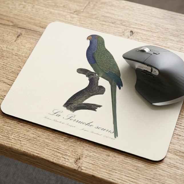 Munkparakit eller munkpapegoja, Myiopsitta Monachu Musmatta (Monk Parakeet or Monk Parrot, Myiopsitta Monachus. Mouse Pad)