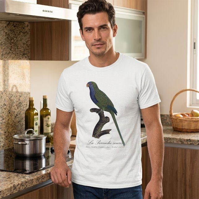 Munkparakit eller munkpapegoja, Myiopsitta Monachu T Shirt (Monk Parakeet or Monk Parrot, Myiopsitta Monachus. Men Basic White T-Shirt )
