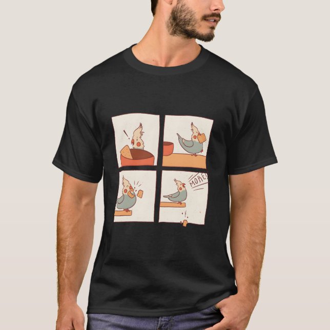 Munkparakit Nymfparakit Papegoja T Shirt (Framsida)