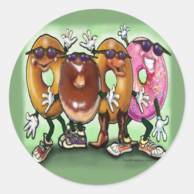 Munkparty Runt Klistermärke (Framsida)