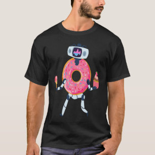 Munkrobot med glass och cupcakes t shirt