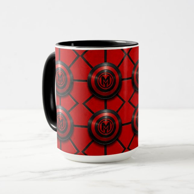 munkus Kaffe tid/kaffekopp sköld emblem Mugg (Framsida vänster)