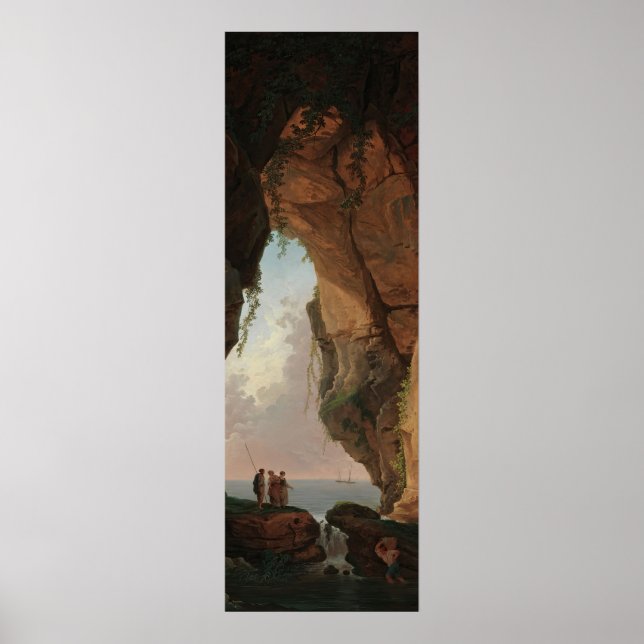 Munnen av en grotta (1784) Hubert Robert Poster (Framsidan)