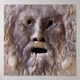 Munnen av sanning, Rome, italien Poster