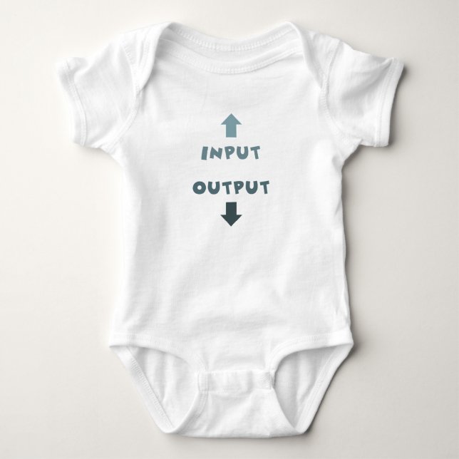 Munnen matar in och knuffar tillverkat av en bebis tee (Framsida)