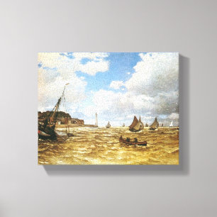 Munnen på Seine i Honfleur av Claude Monet Canvastryck