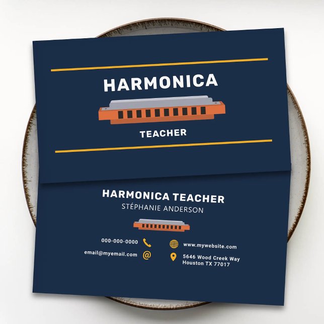 Munnspelslärare Visitkort (Harmonica Teacher Business Card)