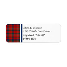 Munro Klan Red and Royal Blue Scottish Tartan