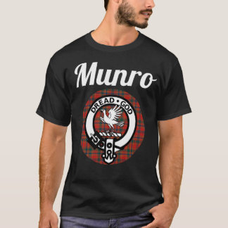 Munro Klan Scottish Namn Jackar av Arm Tartan T Shirt