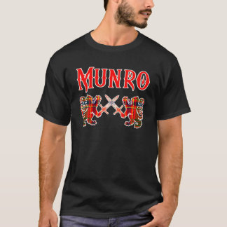 Munro Scottish Klan Kilt Lejon Family Namn Tartan T Shirt