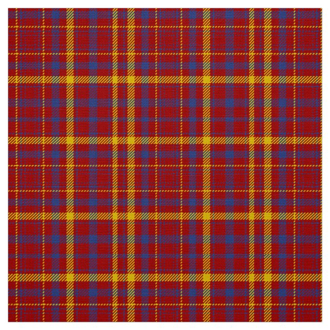 Munro Tartan Red Blue och Gult Play Fabric Tyg (Provkarta)