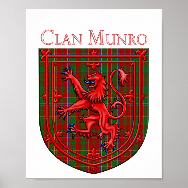 Munro Tartan Scottish Play Lejon Rampant Poster (Framsidan)