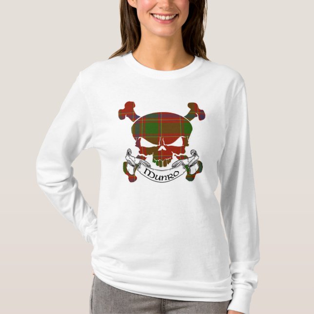 Munro Tartan Skull T Shirt (Framsida)