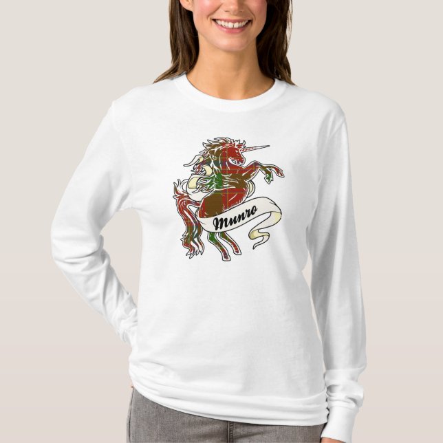 Munro TartanUnicorn Tee Shirt (Framsida)