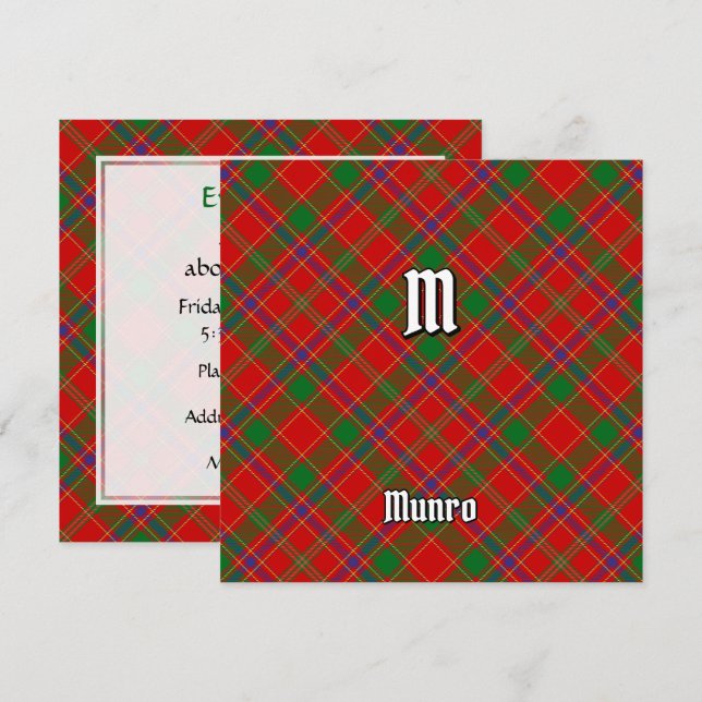 Munroklanens Tartan Inbjudningar (Fram/baksida)