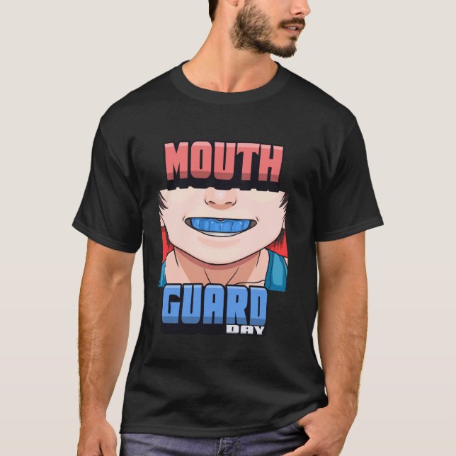 Munskydd Dag Skydda Dina Tänder Munskydd Barn T Shirt (Framsida)
