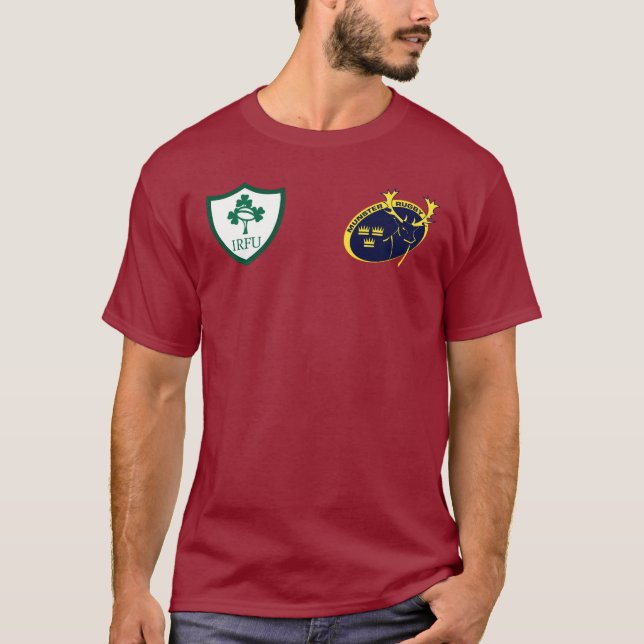 MUNSTER - IRLAND RUGBY TEAM  T SHIRT (Framsida)