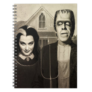 Munsters amerikanska gotik Digital målning Anteckningsbok