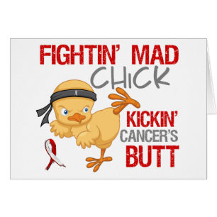 Muntlig cancer för Fightin chick Hälsningskort