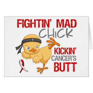 Muntlig cancer för Fightin chick Hälsningskort