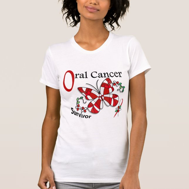 Muntlig cancer för överlevande 6 t shirt (Framsida)