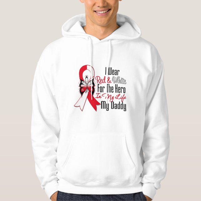 Muntlig cancerbandhjälte min pappa hoodie (Framsida)